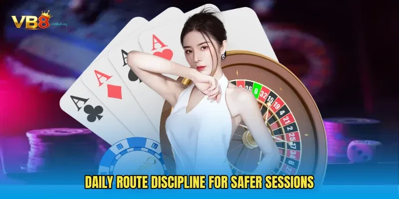 Daily route discipline for safer sessions
